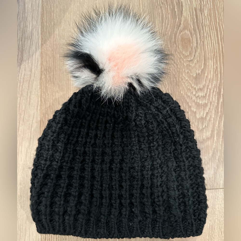 Real fox fur wool beanie from Norla Canada